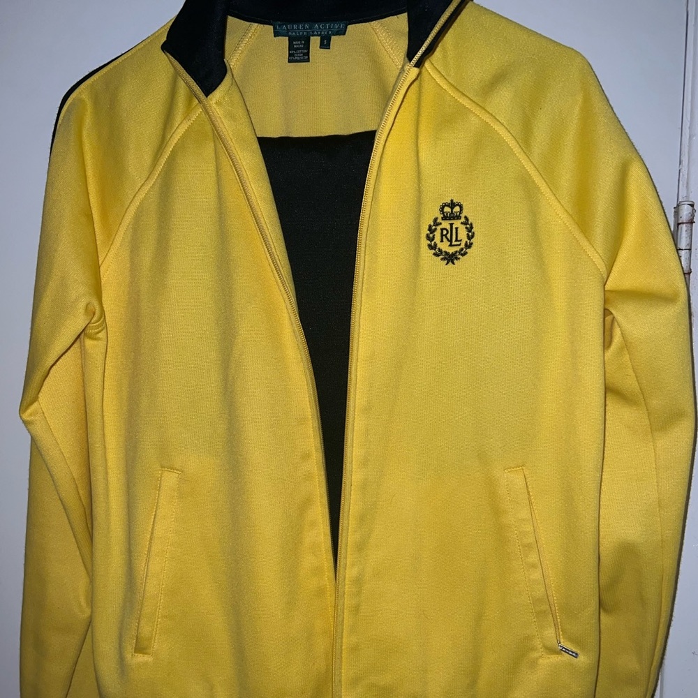 Black and Yellow Lauren Active Vintage Tracksuit